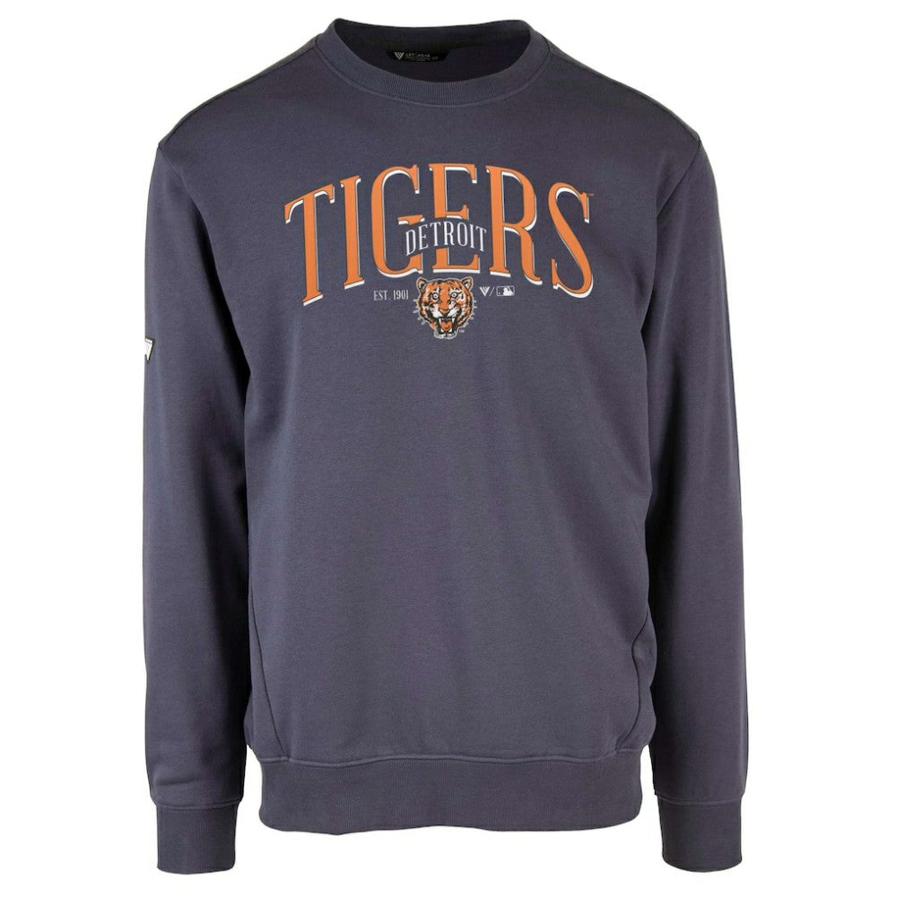 Detroit Tigers Levelwear Zane Cooperstown Collection Retro Spellout Pullover Sweatshirt - MLB