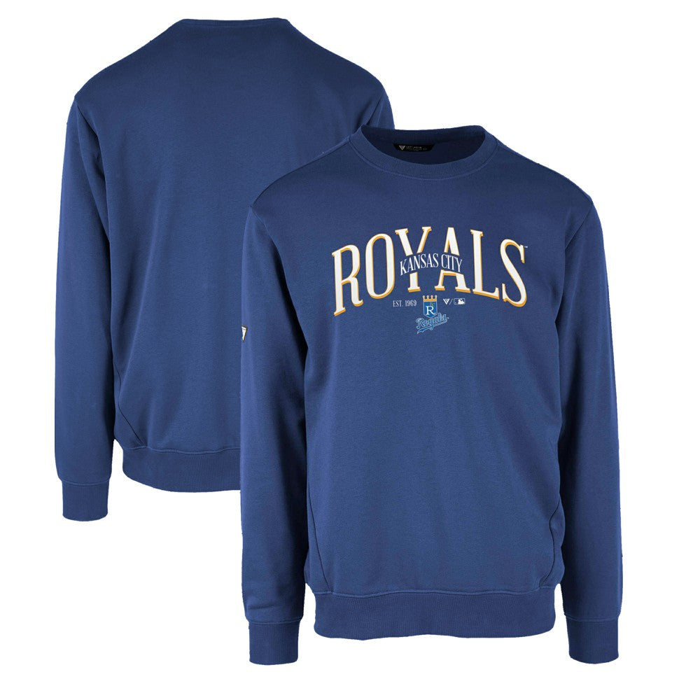 Kansas City Royals Levelwear Zane Cooperstown Collection Retro Spellout Pullover Sweatshirt - MLB