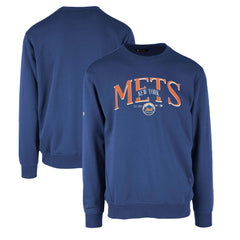 New York Mets Levelwear Zane Cooperstown Collection Retro Spellout Pullover Sweatshirt - MLB