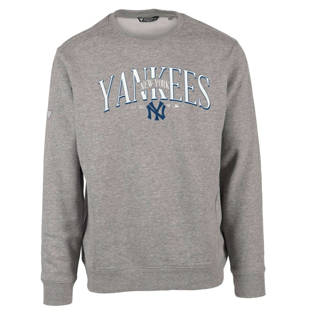 New York Yankees Levelwear Zane Cooperstown Collection Retro Spellout Pullover Sweatshirt - MLB