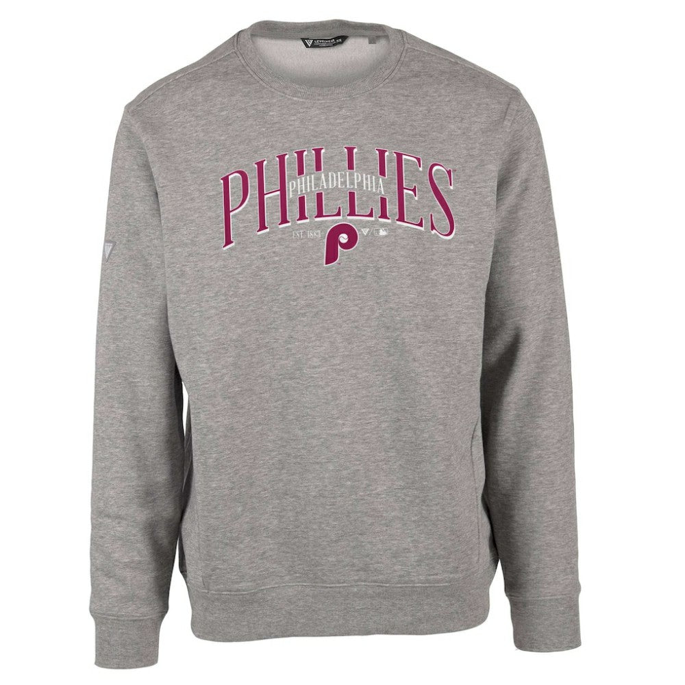 Philadelphia Phillies Levelwear Zane Cooperstown Collection Retro Spellout Pullover Sweatshirt - MLB