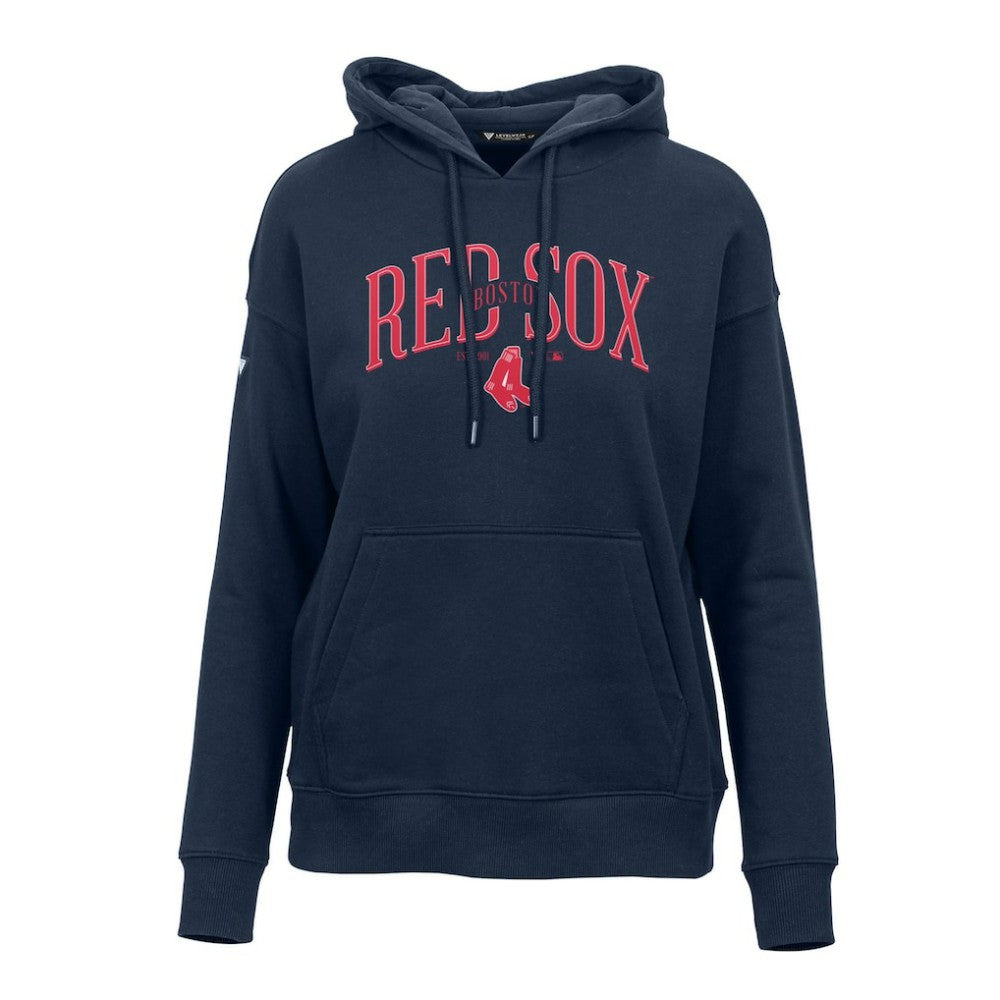 Boston Red Sox Levelwear Women's Adorn Cooperstown Collection Retro Spellout Pullover Hoodie - MLB