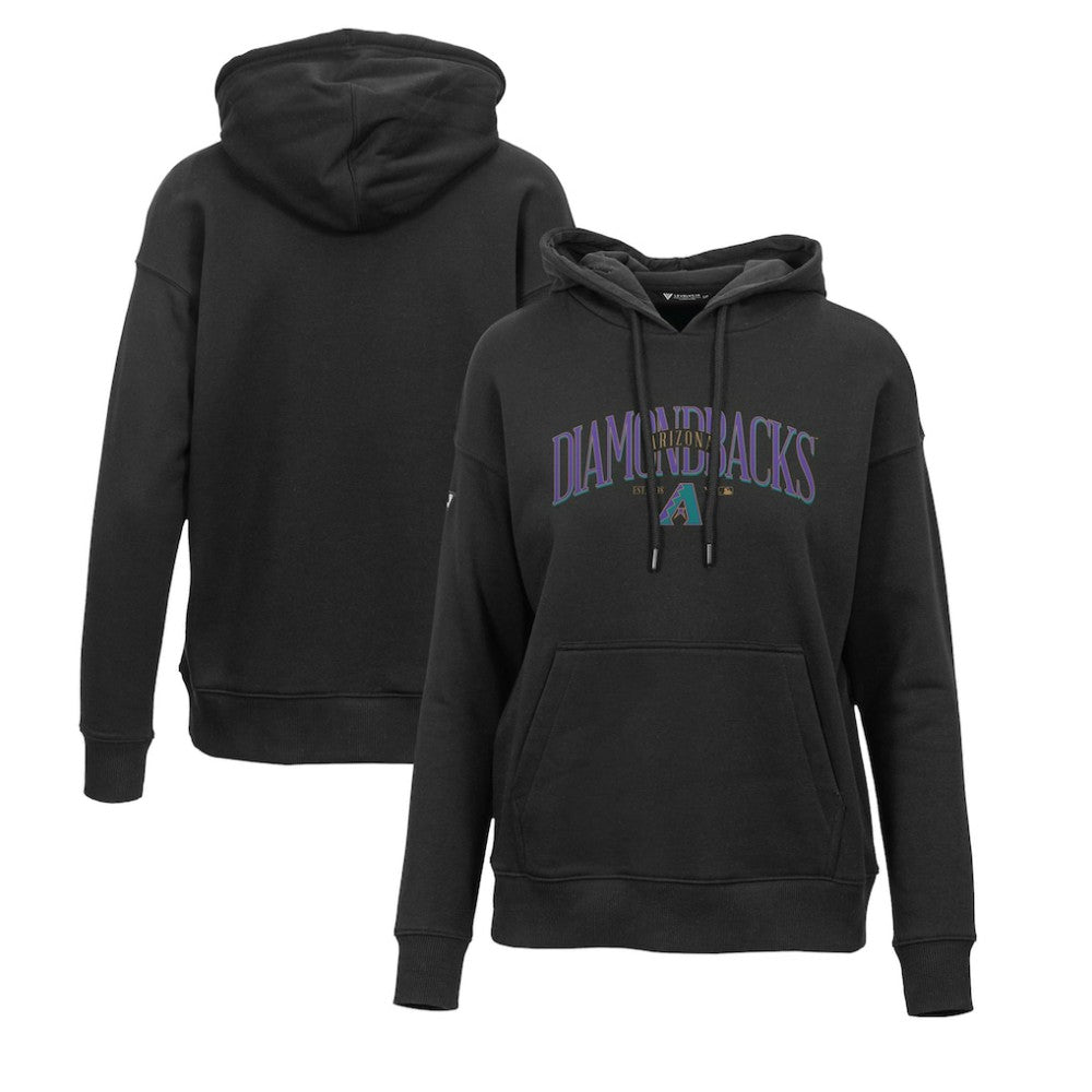 Arizona Diamondbacks Levelwear Women's Adorn Cooperstown Collection Retro Spellout Pullover Hoodie - MLB
