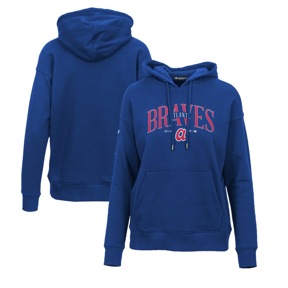 Atlanta Braves Levelwear Women's Adorn Cooperstown Collection Retro Spellout Pullover Hoodie - MLB