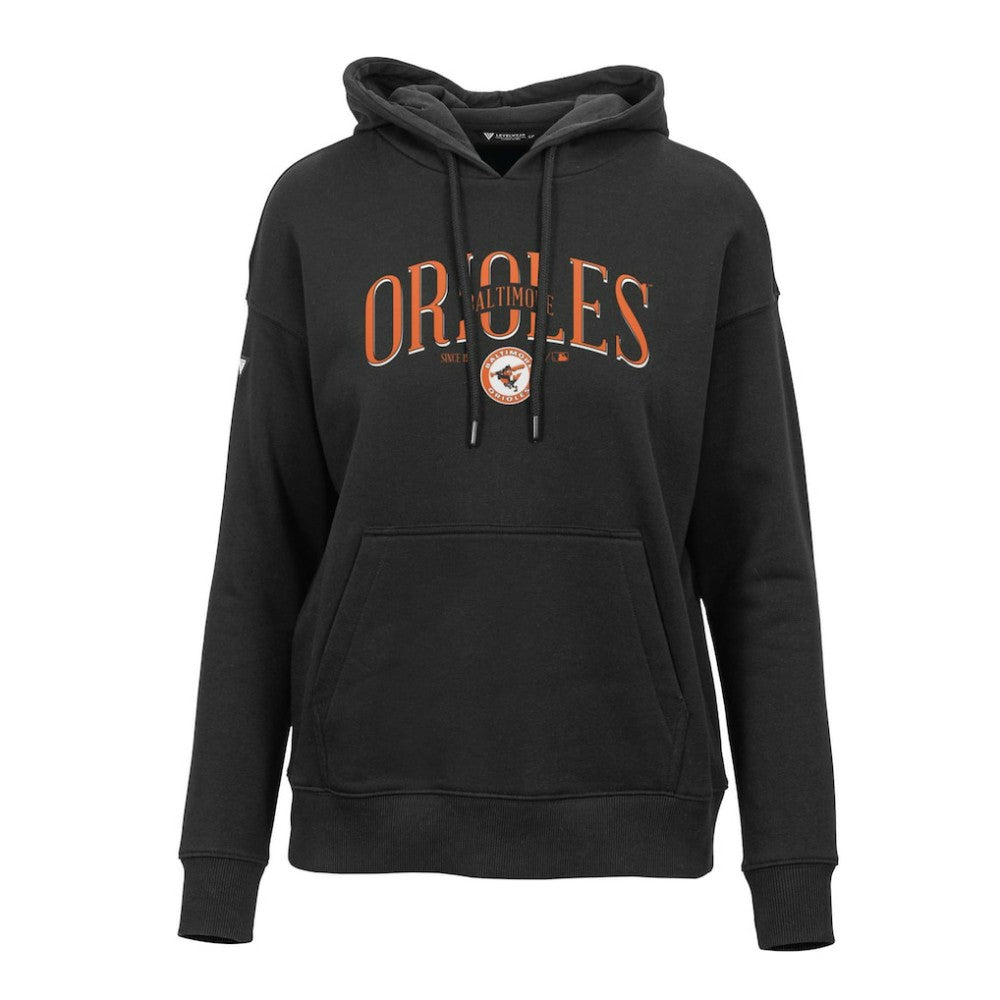 Baltimore Orioles Levelwear Women's Adorn Cooperstown Collection Retro Spellout Pullover Hoodie - MLB