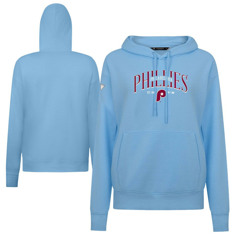 Philadelphia Phillies Levelwear Women's Adorn Cooperstown Collection Retro Spellout Pullover Hoodie - MLB