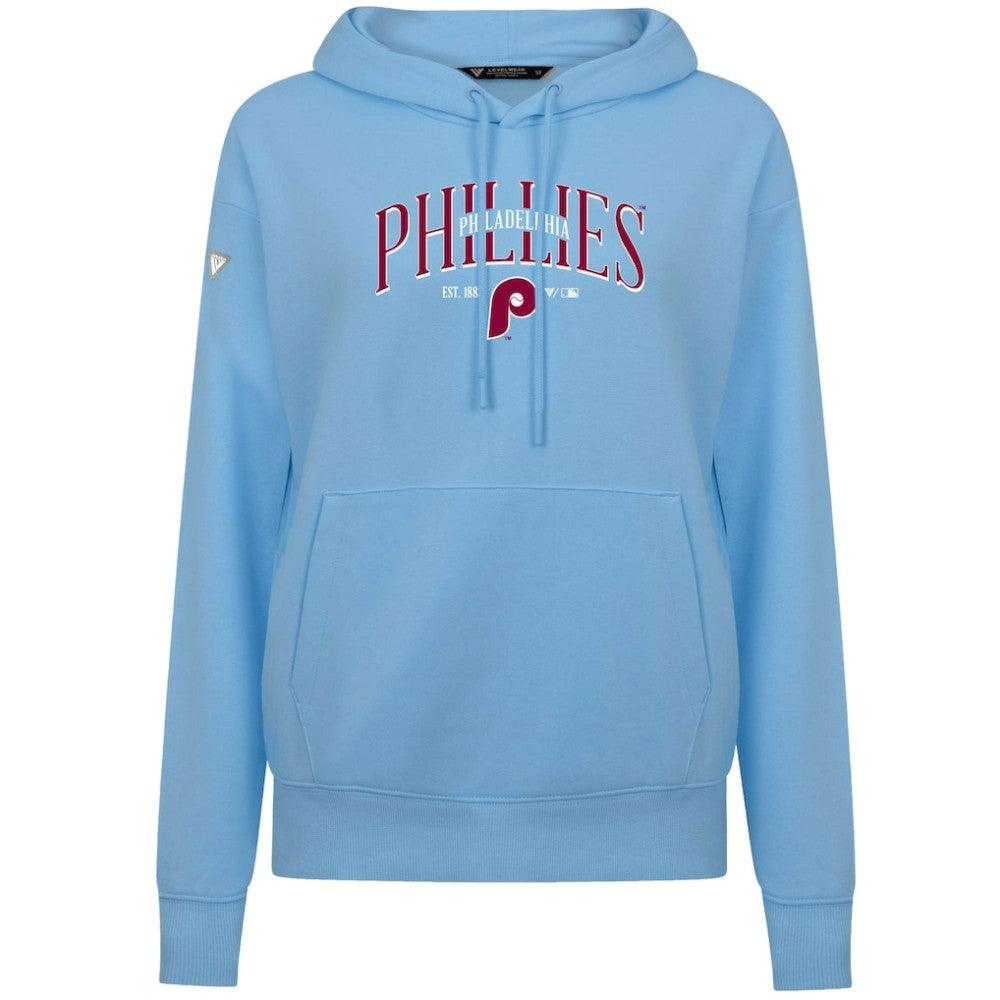 Philadelphia Phillies Levelwear Women's Adorn Cooperstown Collection Retro Spellout Pullover Hoodie - MLB