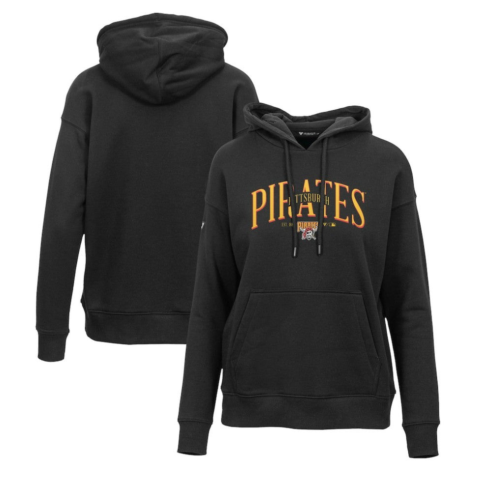Pittsburgh Pirates Levelwear Women's Adorn Cooperstown Collection Retro Spellout Pullover Hoodie - MLB