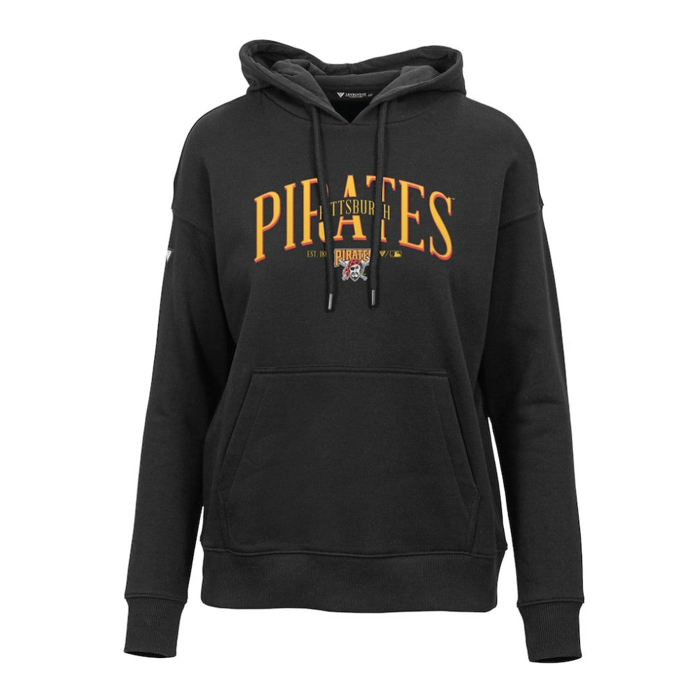 Pittsburgh Pirates Levelwear Women's Adorn Cooperstown Collection Retro Spellout Pullover Hoodie - MLB