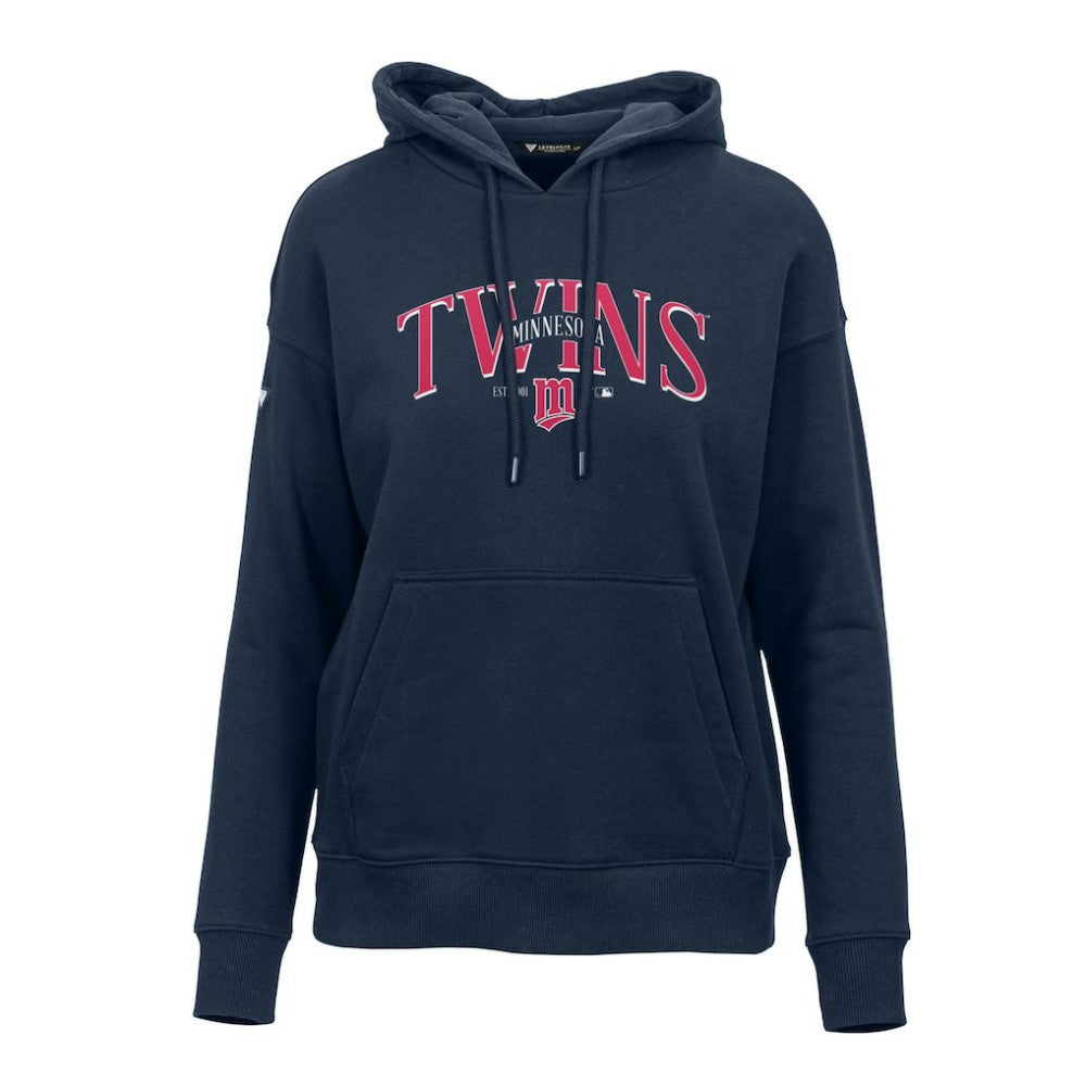 Minnesota Twins Levelwear Women's Adorn Cooperstown Collection Retro Spellout Pullover Hoodie - MLB