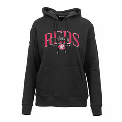 Cincinnati Reds Levelwear Women's Adorn Cooperstown Collection Retro Spellout Pullover Hoodie - MLB