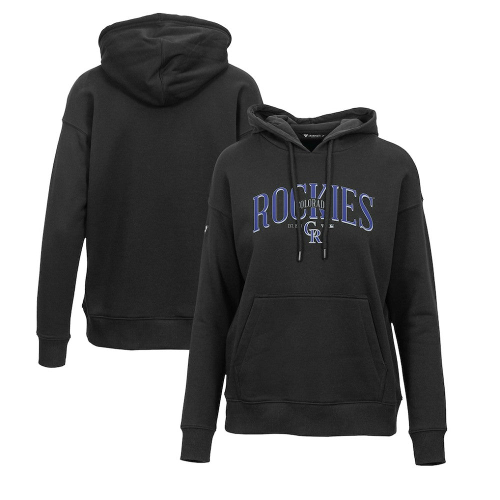 Colorado Rockies Levelwear Women's Adorn Cooperstown Collection Retro Spellout Pullover Hoodie - MLB