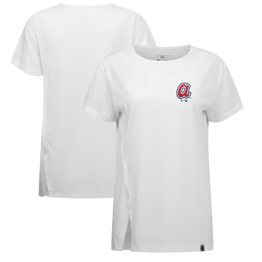 Atlanta Braves Levelwear Women's Influx Cooperstown Core Logo T-Shirt - MLB