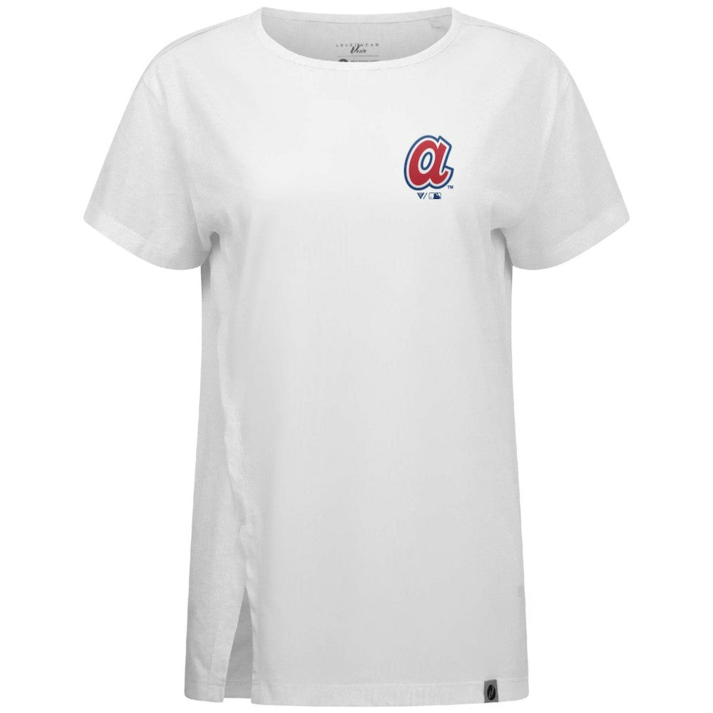 Atlanta Braves Levelwear Women's Influx Cooperstown Core Logo T-Shirt - MLB