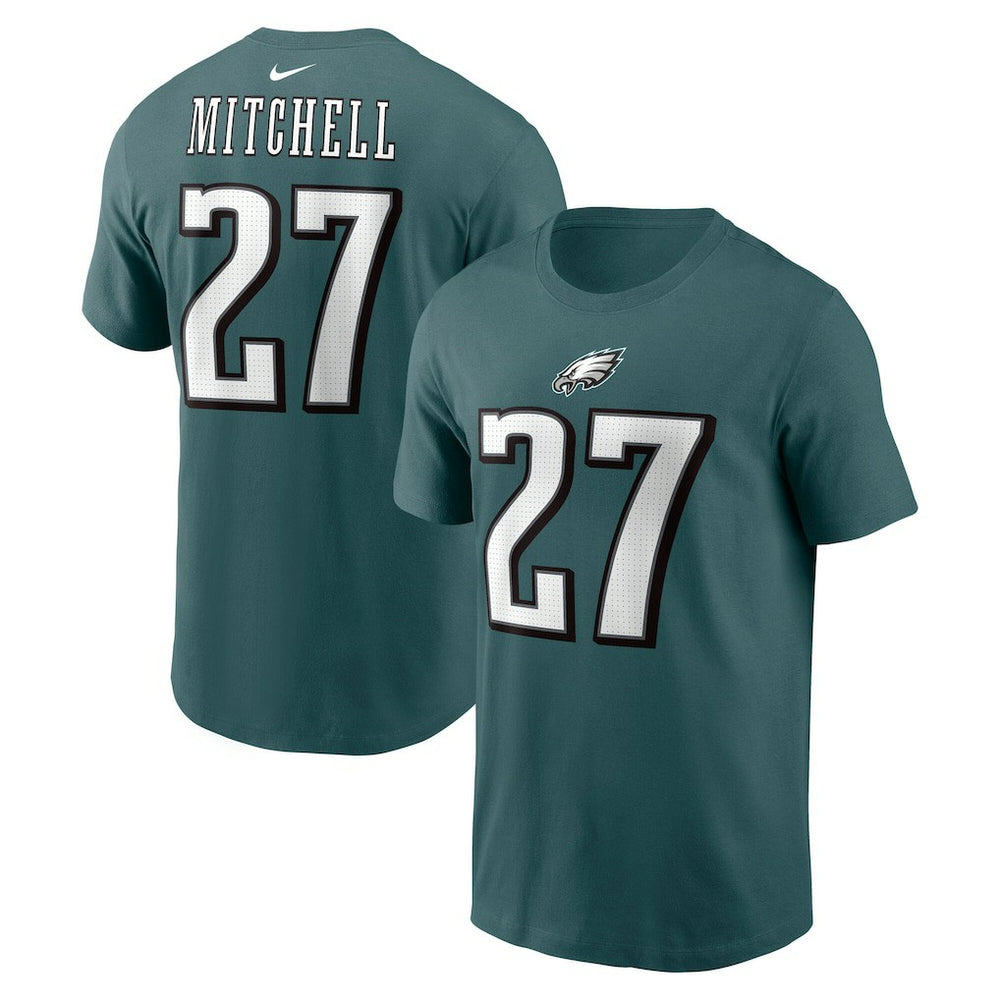 Quinyon Mitchell Philadelphia Eagles Name & Number T-Shirt Green | Nike for Sale