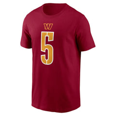 Jayden Daniels Washington Commanders Name & Number T-Shirt Burgundy | Nike for Sale