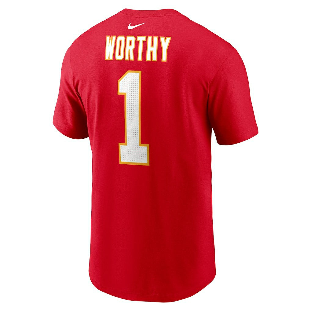 Xavier Worthy Kansas City Chiefs Name & Number T-Shirt Red | Nike for Sale