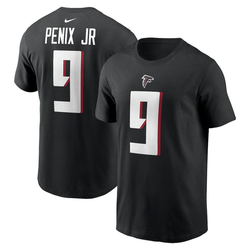 Michael Penix Jr. Atlanta Falcons Name & Number T-Shirt Black | Nike for Sale