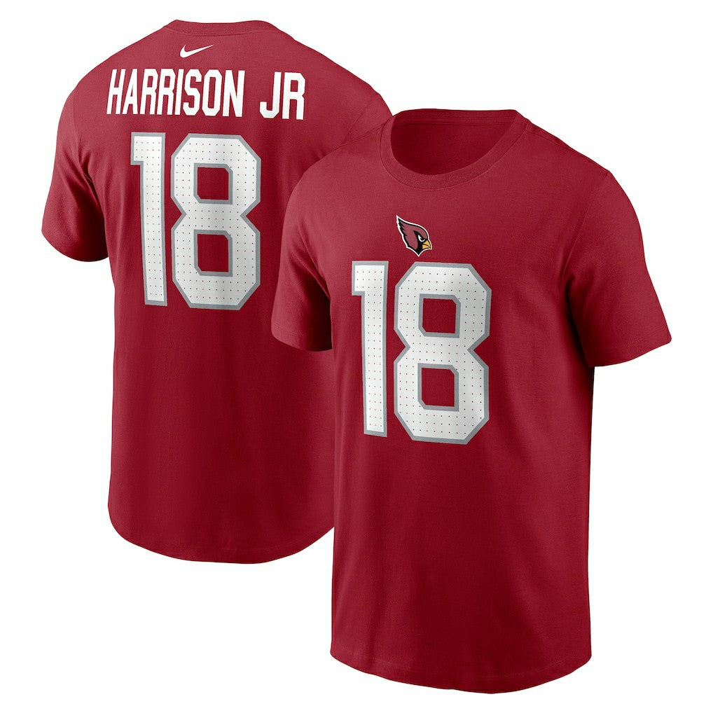 Marvin Harrison Jr. Arizona Cardinals Name & Number T-Shirt Cardinal | Nike for Sale