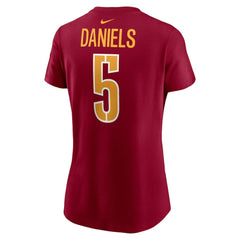 Jayden Daniels Washington Commanders Women's Name & Number T-Shirt Burgundy | Nike for Sale