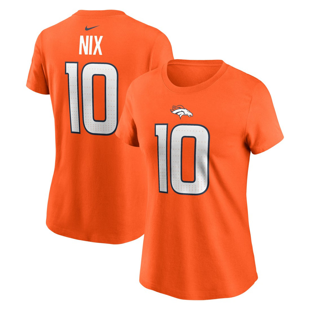 Bo Nix Denver Broncos Women's Name & Number T-Shirt Orange | Nike for Sale