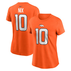 Bo Nix Denver Broncos Women's Name & Number T-Shirt Orange | Nike for Sale