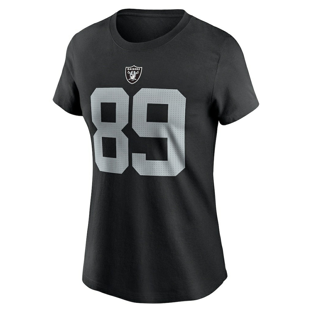 Brock Bowers Las Vegas Raiders Women's Player Name & Number T-Shirt Black | Nike for Sale