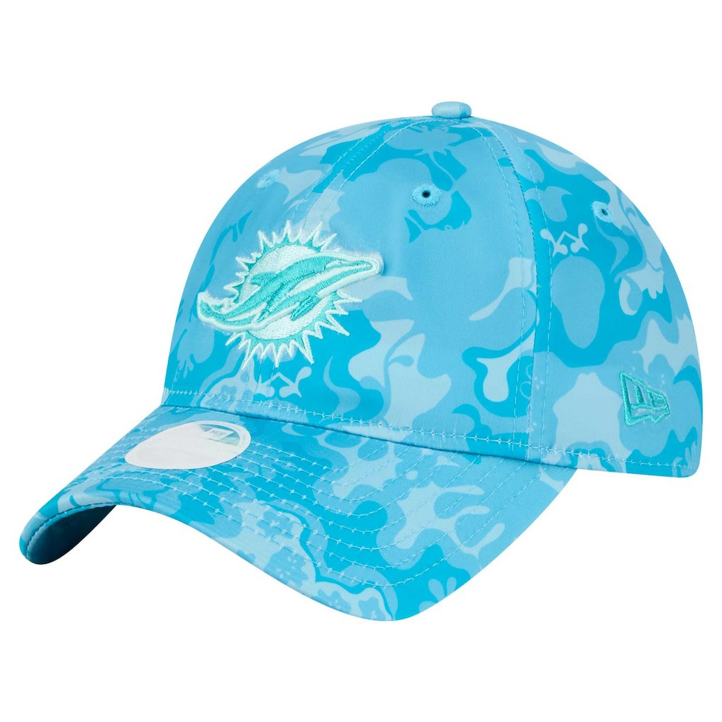 Miami Dolphins New Era Women's Trippy 9TWENTY Adjustable Hat Aqua | NFL