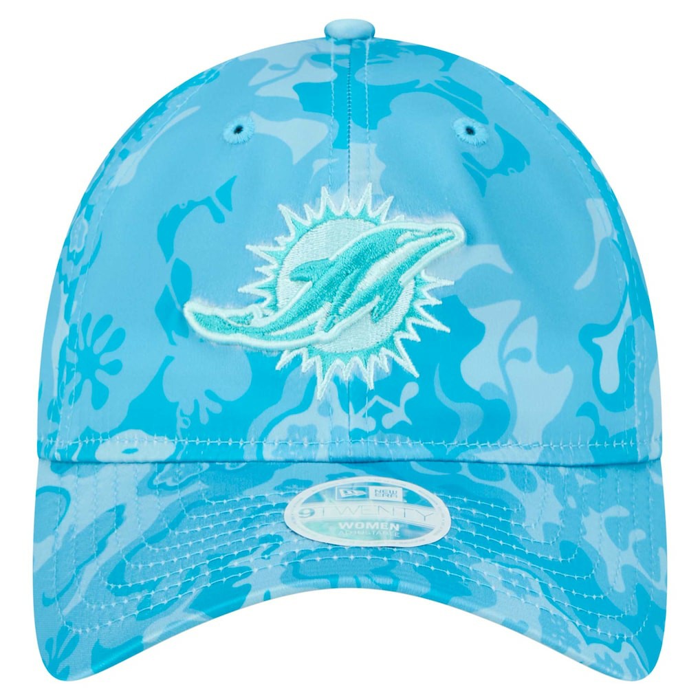 Miami Dolphins New Era Women's Trippy 9TWENTY Adjustable Hat Aqua | NFL