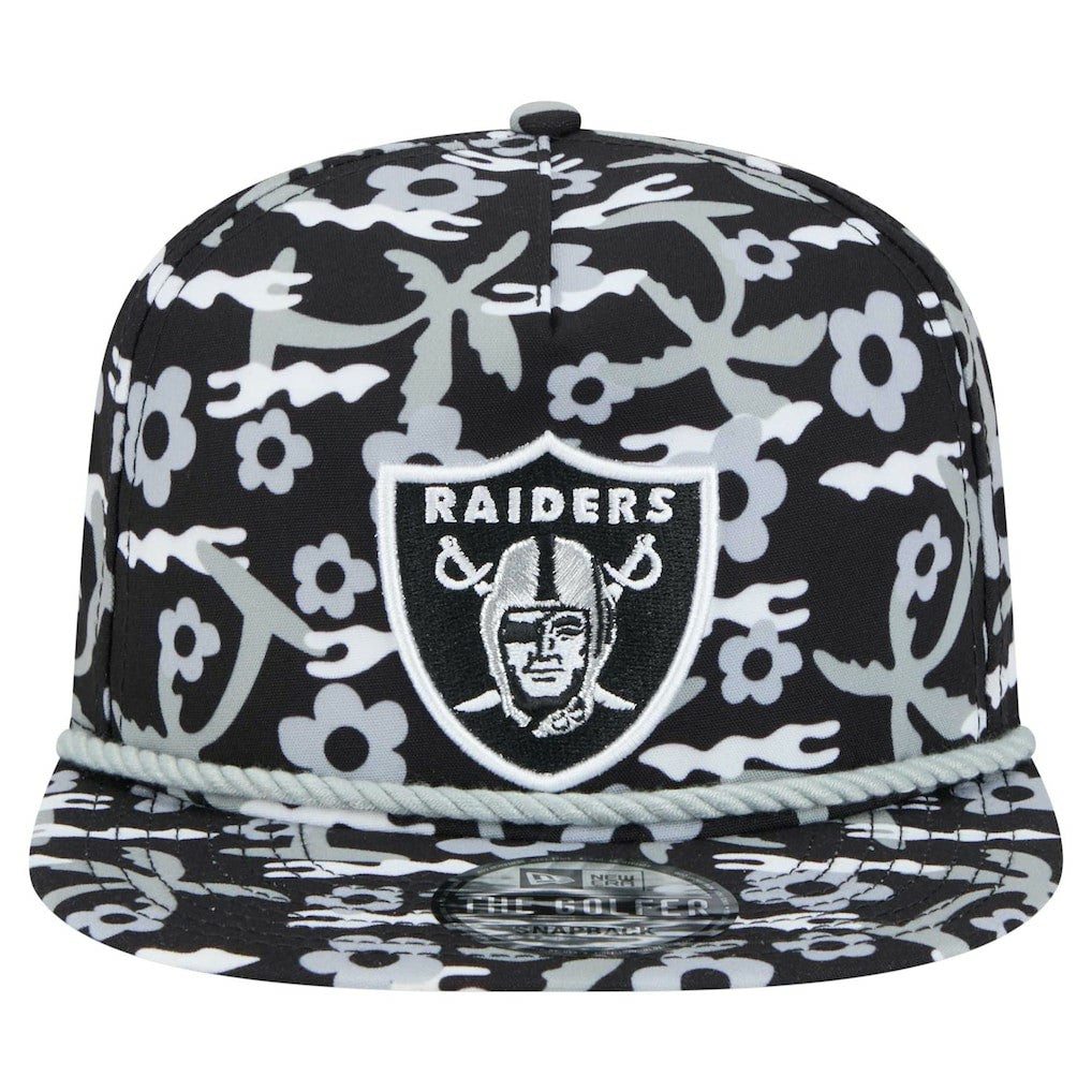 Las Vegas Raiders New Era Wakey Wakey Golfer Snapback Hat Black | NFL