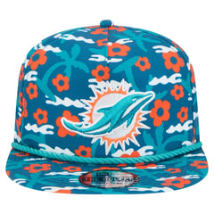 Miami Dolphins New Era Wakey Wakey Golfer Snapback Hat Aqua | NFL