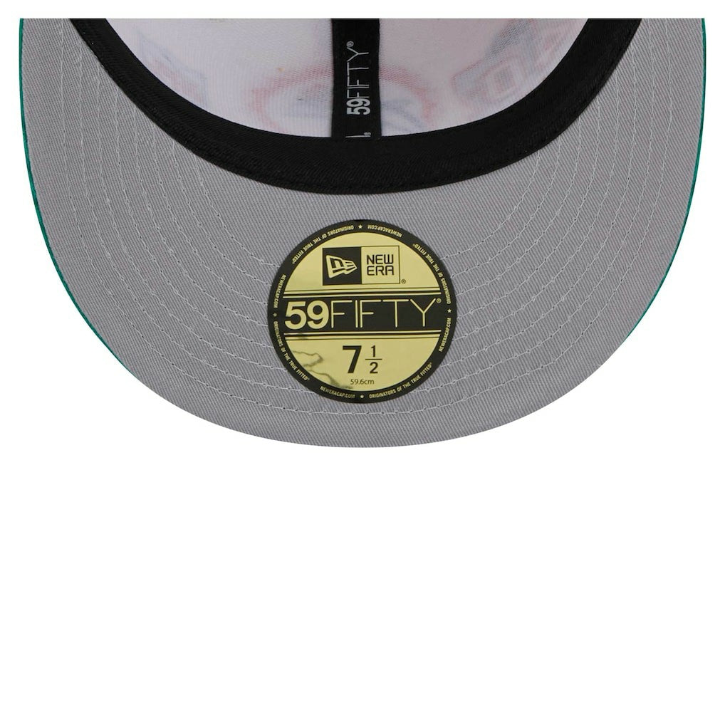 Miami Dolphins New Era Throwback Corduroy 59FIFTY Fitted Hat Cream/Aqua | NFL