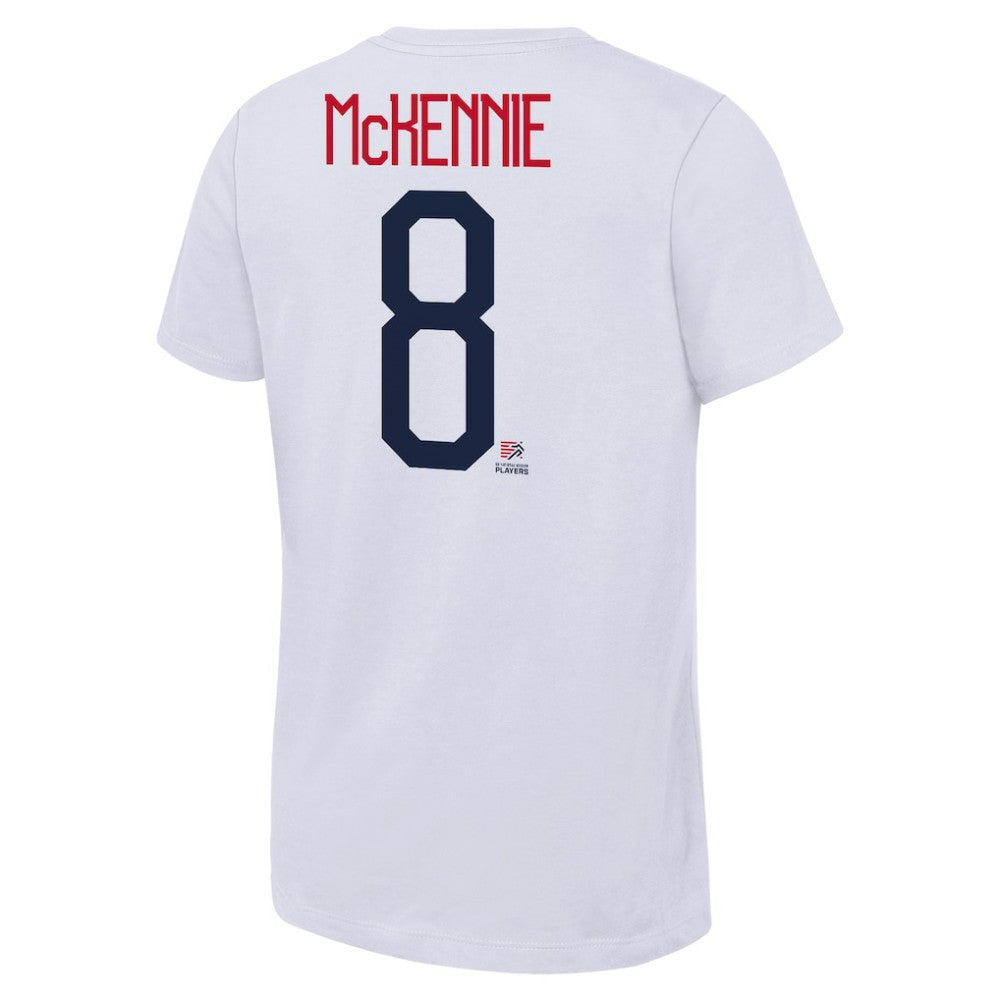 Weston McKennie USMNT Women's Name & Number T-Shirt White - FIFA World CUP