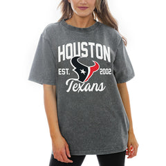 Houston Texans Gameday Couture Women's Tackle Titan Relaxed Fit T-Shirt Gray | NFL