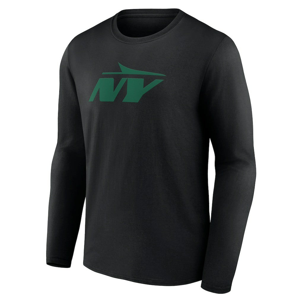 New York Jets Secondary Logo Long Sleeve T-Shirt Black | NFL