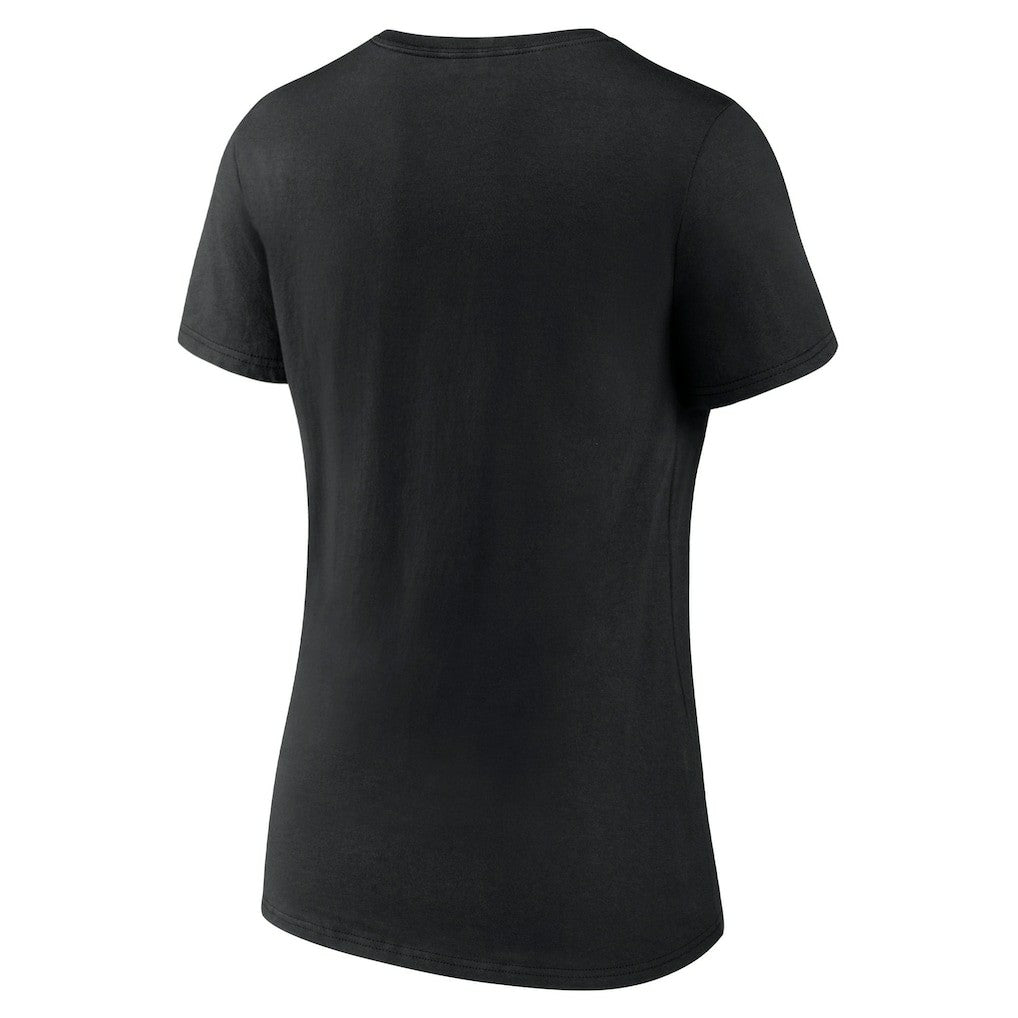 New York Jets Women's Secondary Logo V-Neck T-Shirt Black | NFL