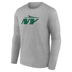 New York Jets Secondary Logo Long Sleeve T-Shirt Gray | NFL