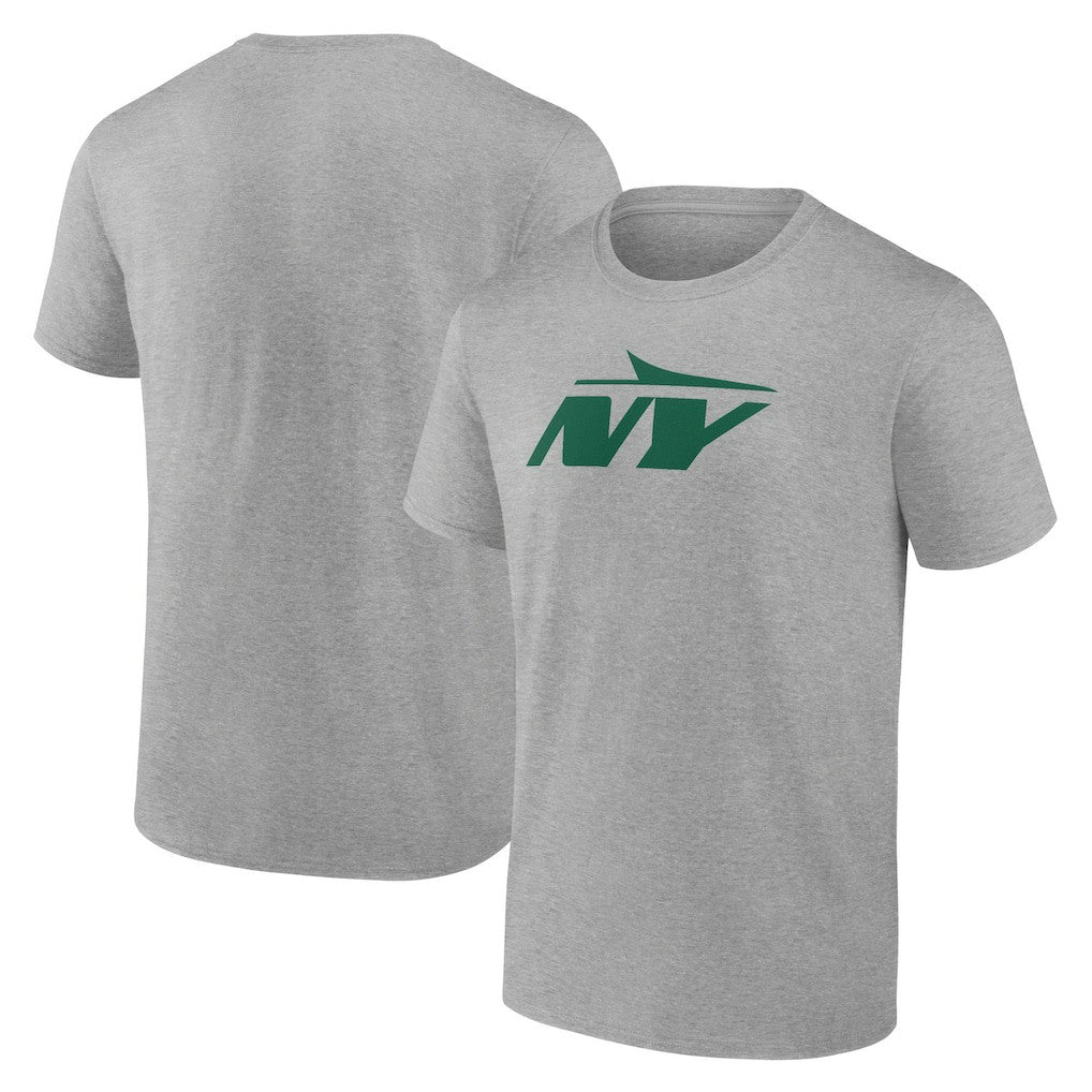 New York Jets Secondary Logo Lightweight T-Shirt Heather Gray | NFL