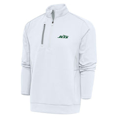 New York Jets Antigua Generation Quarter-Zip Pullover Top White | NFL