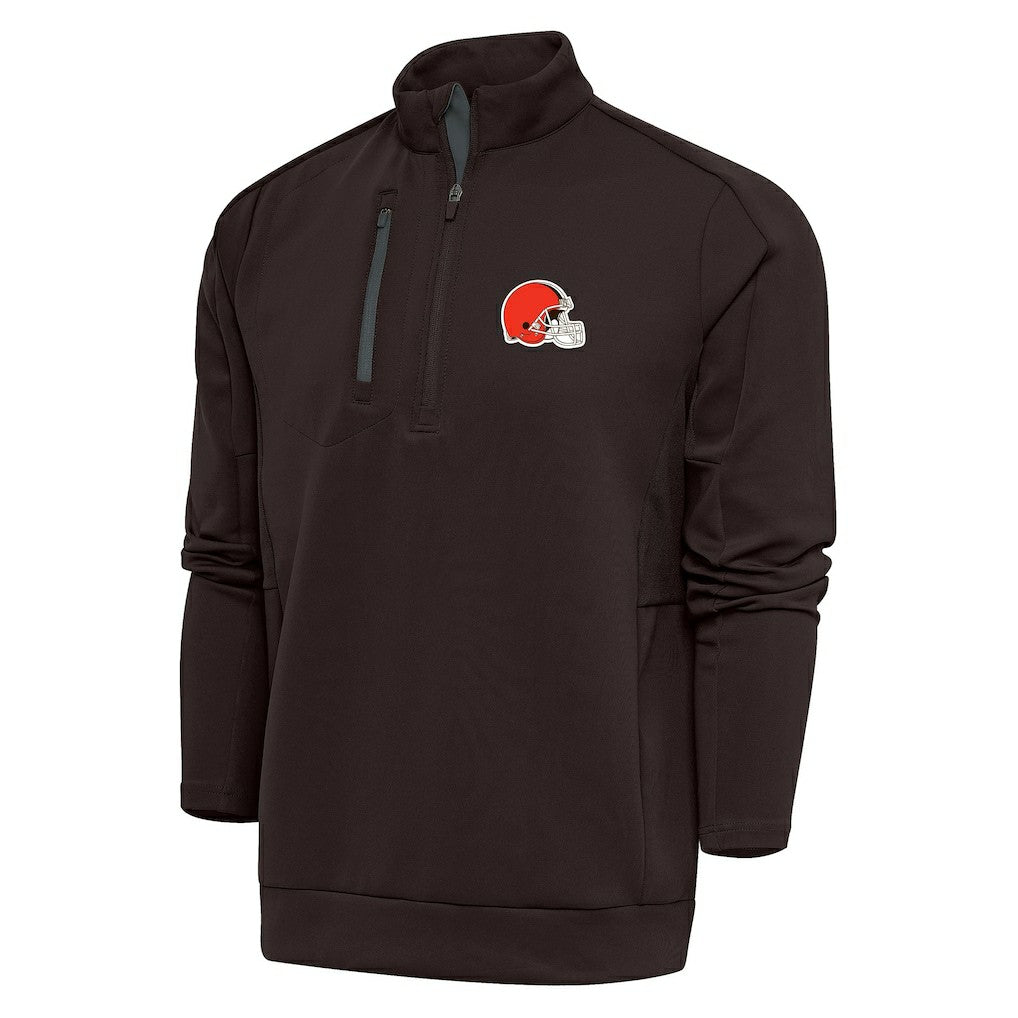 Cleveland Browns Antigua Generation Quarter-Zip Pullover Top Brown | NFL