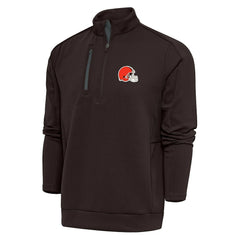 Cleveland Browns Antigua Generation Quarter-Zip Pullover Top Brown | NFL