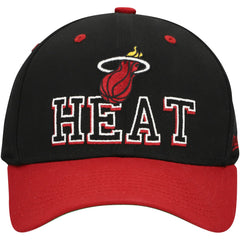 Miami Heat Backside Script Two-Tone Pro Crown Adjustable Hat Black/Red - NBA
