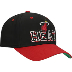 Miami Heat Backside Script Two-Tone Pro Crown Adjustable Hat Black/Red - NBA