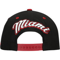 Miami Heat Backside Script Two-Tone Pro Crown Adjustable Hat Black/Red - NBA