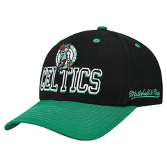 Boston Celtics Backside Script 2-Tone Pro Crown Adjustable Hat Black/Kelly Green - NBA