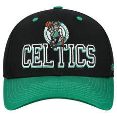 Boston Celtics Backside Script 2-Tone Pro Crown Adjustable Hat Black/Kelly Green - NBA