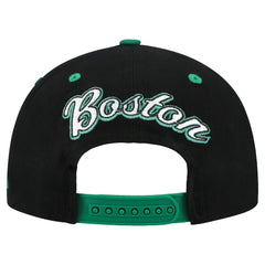 Boston Celtics Backside Script 2-Tone Pro Crown Adjustable Hat Black/Kelly Green - NBA