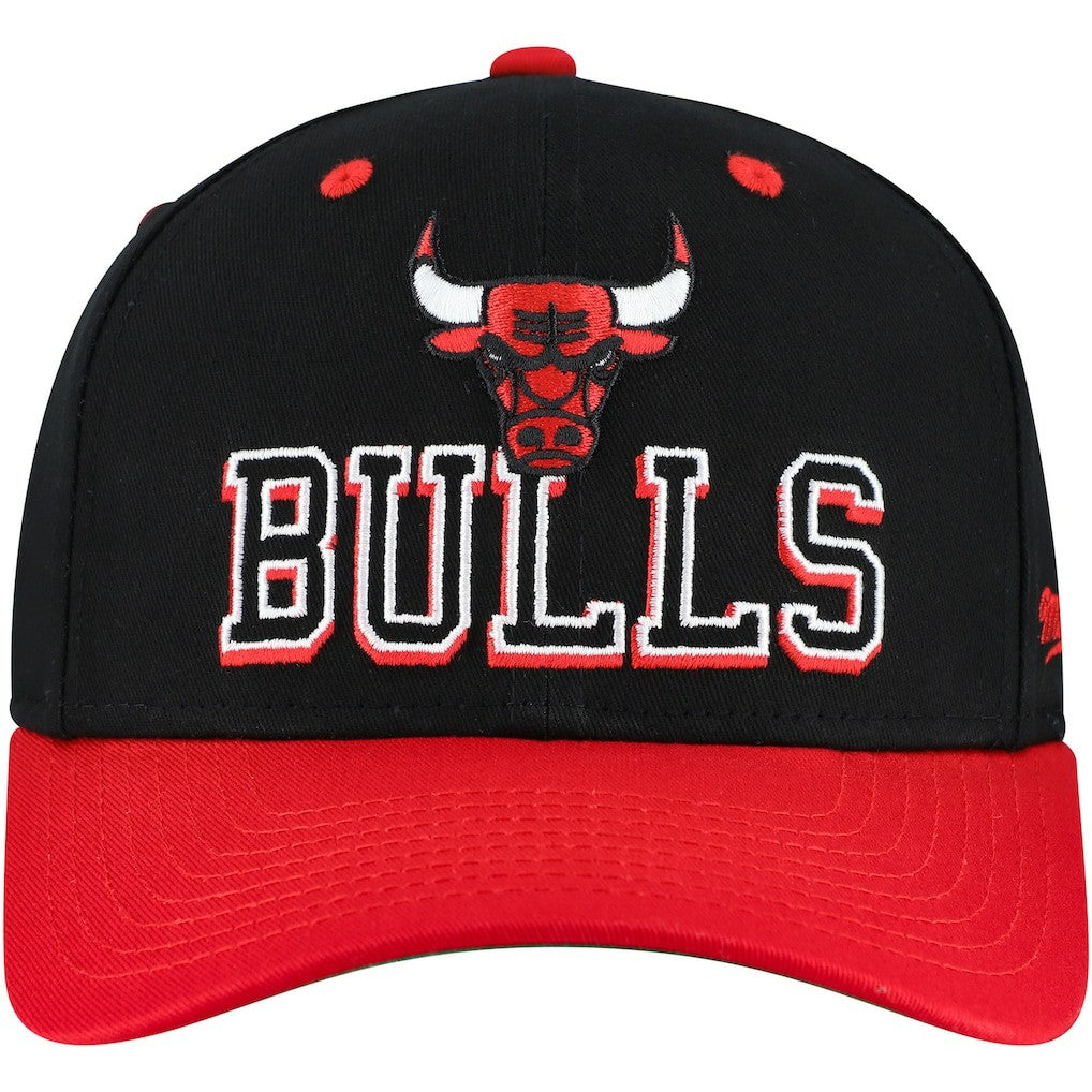 Chicago Bulls Backside Script 2-Tone Pro Crown Adjustable Hat Black/Red - NBA