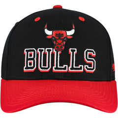 Chicago Bulls Backside Script 2-Tone Pro Crown Adjustable Hat Black/Red - NBA