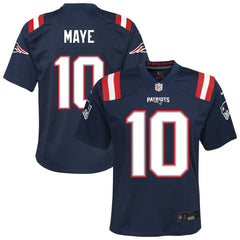 Drake Maye New England Patriots Youth Game Jersey Navy | Nike for Sale